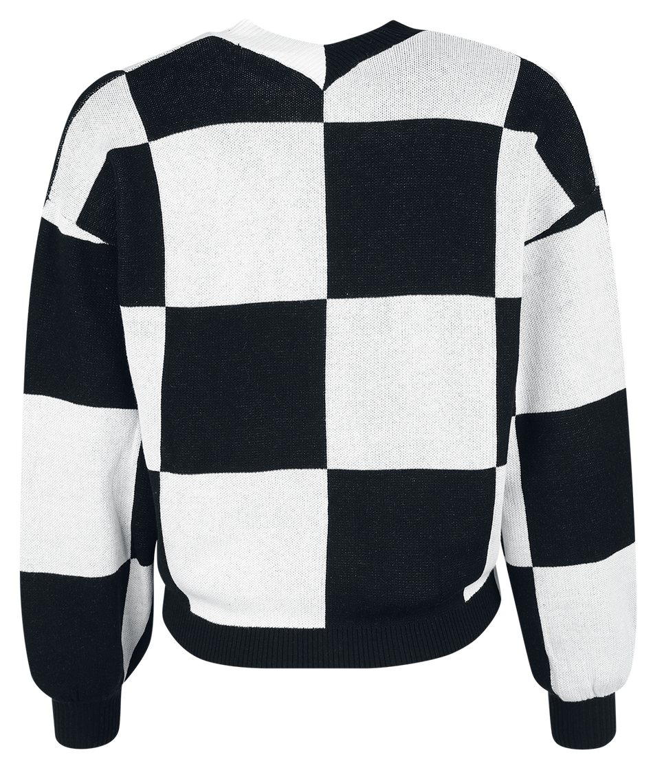 Gilets & Ponchos  de Jawbreaker - Big Checker Cardigan - XS à XXL - pour Femme - noir/blanc - Jawbreaker - View 2