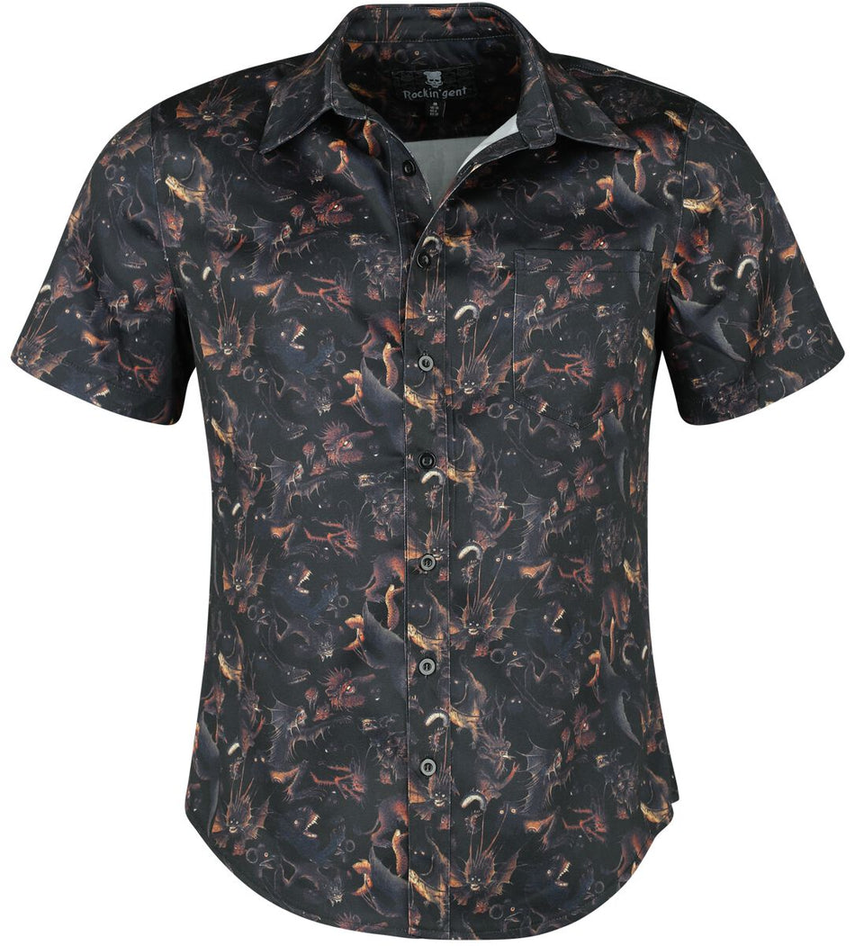 Chemise manches courtes Gothic de Rockin' Gent - Chemise - Paradise Lost - S à XXL - pour Homme - noir - Rockin' Gent - Chemise