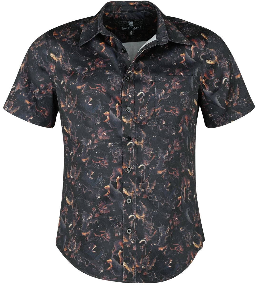 Chemise manches courtes Gothic de Rockin' Gent - Chemise - Paradise Lost - S à XXL - pour Homme - noir - Rockin' Gent - Chemise