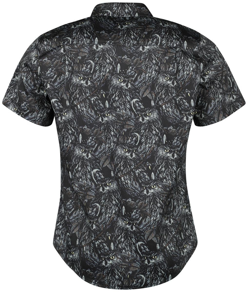 Chemise manches courtes  de Rockin' Gent - Chemise - Night Owl - M - pour Homme - noir - Rockin' Gent - Chemise - View 2
