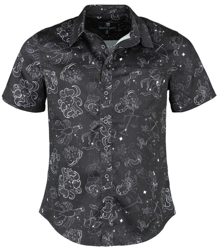Chemise manches courtes  de Rockin' Gent - Chemise - Zodiac Constellation - S à XXL - pour Homme - noir - Rockin' Gent - Chemise