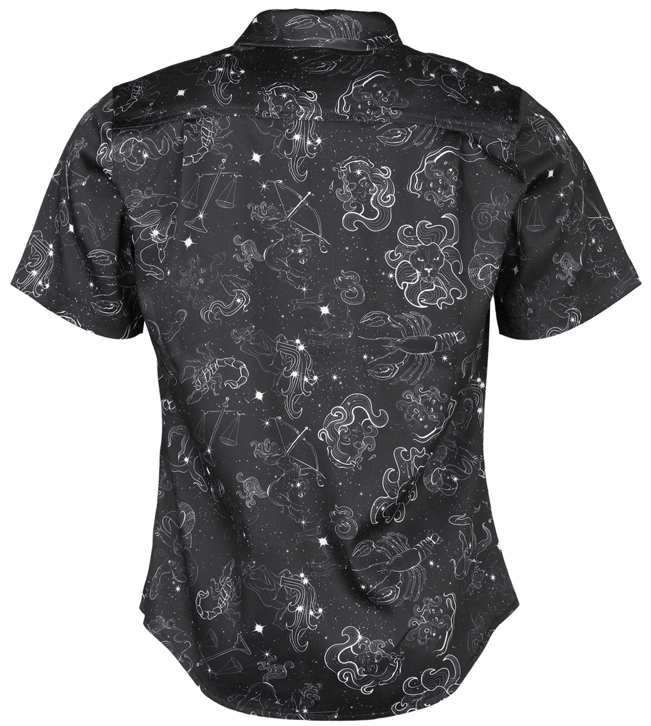 Chemise manches courtes  de Rockin' Gent - Chemise - Zodiac Constellation - S à XXL - pour Homme - noir - Rockin' Gent - Chemise - View 2
