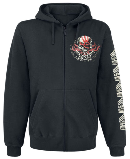 Sweat-shirt zippé à capuche  de Five Finger Death Punch - 100% Pure - S à XXL - pour Homme - noir - Five Finger Death Punch