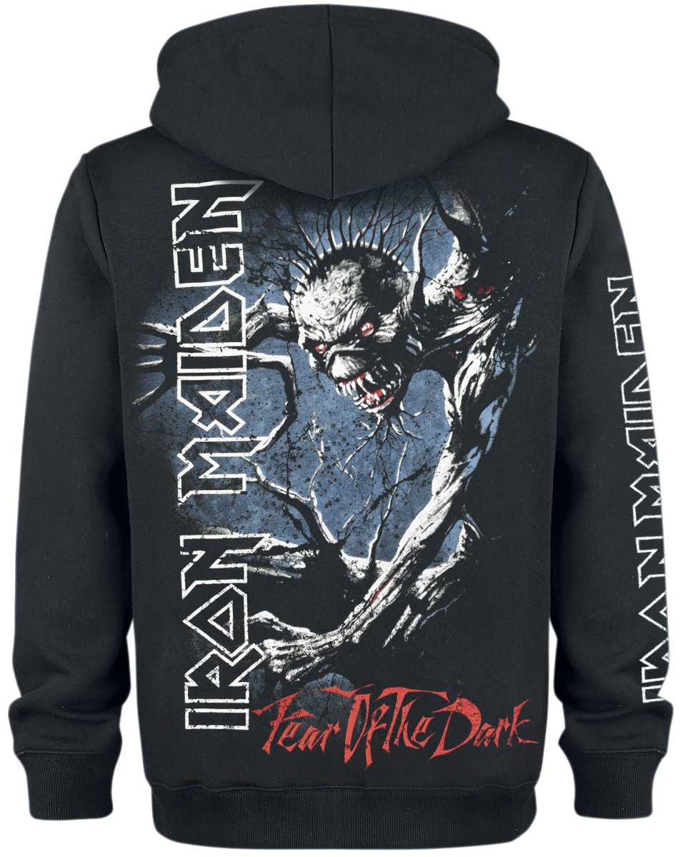 Sweat-shirt zippé à capuche  de Iron Maiden - Fear Of The Dark - S à XXL - pour Homme - noir - Iron Maiden - View 2