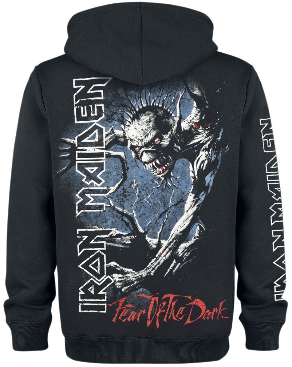 Sweat-shirt zippé à capuche  de Iron Maiden - Fear Of The Dark - S à XXL - pour Homme - noir - Iron Maiden - View 2