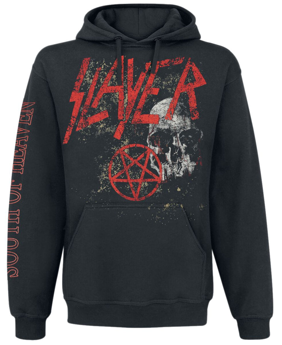 Sweat-shirt à capuche  de Slayer - Skull - S à L - pour Homme - noir - Slayer