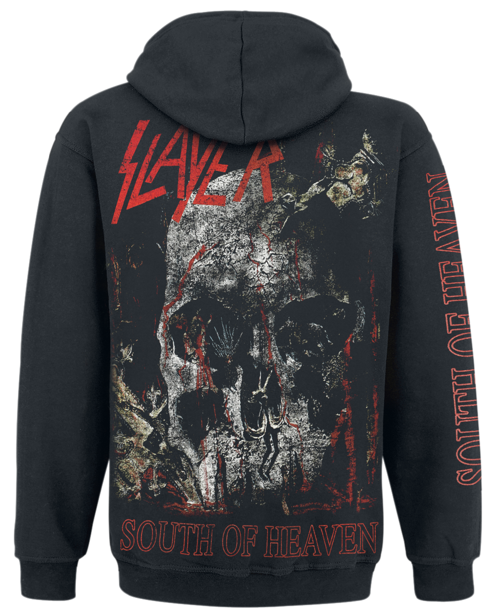 Sweat-shirt à capuche  de Slayer - Skull - S à XXL - pour Homme - noir - Slayer - View 2