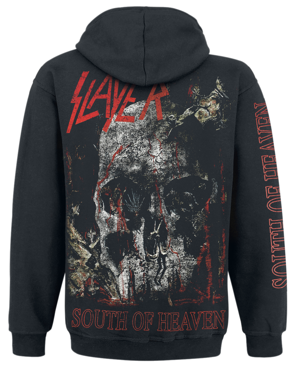 Sweat-shirt à capuche  de Slayer - Skull - S à XXL - pour Homme - noir - Slayer - View 2