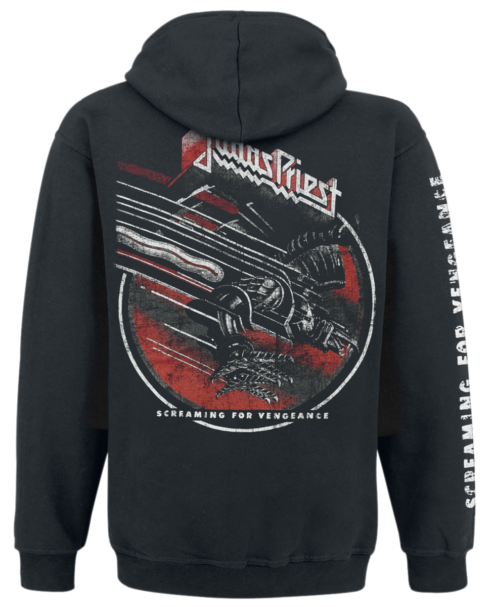 Sweat-shirt à capuche  de Judas Priest - Screaming For Vengeance - S à XXL - pour Homme - noir - Judas Priest - View 2