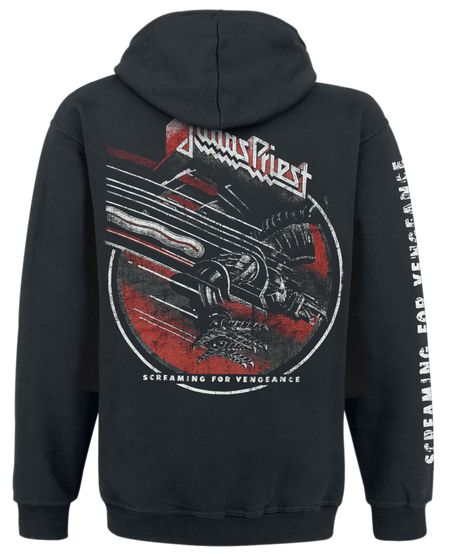 Sweat-shirt à capuche  de Judas Priest - Screaming For Vengeance - S à XXL - pour Homme - noir - Judas Priest - View 2
