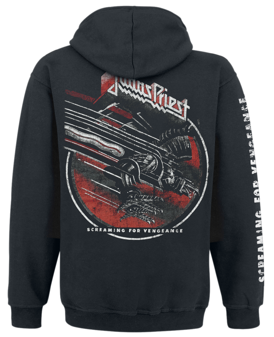 Sweat-shirt à capuche  de Judas Priest - Screaming For Vengeance - S à XXL - pour Homme - noir - Judas Priest - View 2