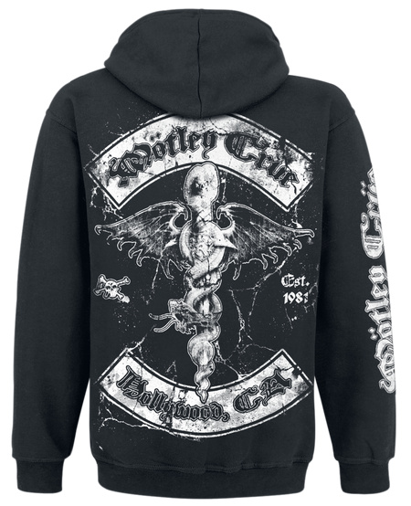 Sweat-shirt à capuche  de Mötley Crüe - Hollywood - S à XL - pour Homme - noir - Mötley Crüe - View 2