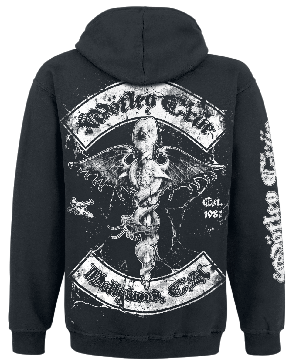 Sweat-shirt à capuche  de Mötley Crüe - Hollywood - S à XL - pour Homme - noir - Mötley Crüe - View 2