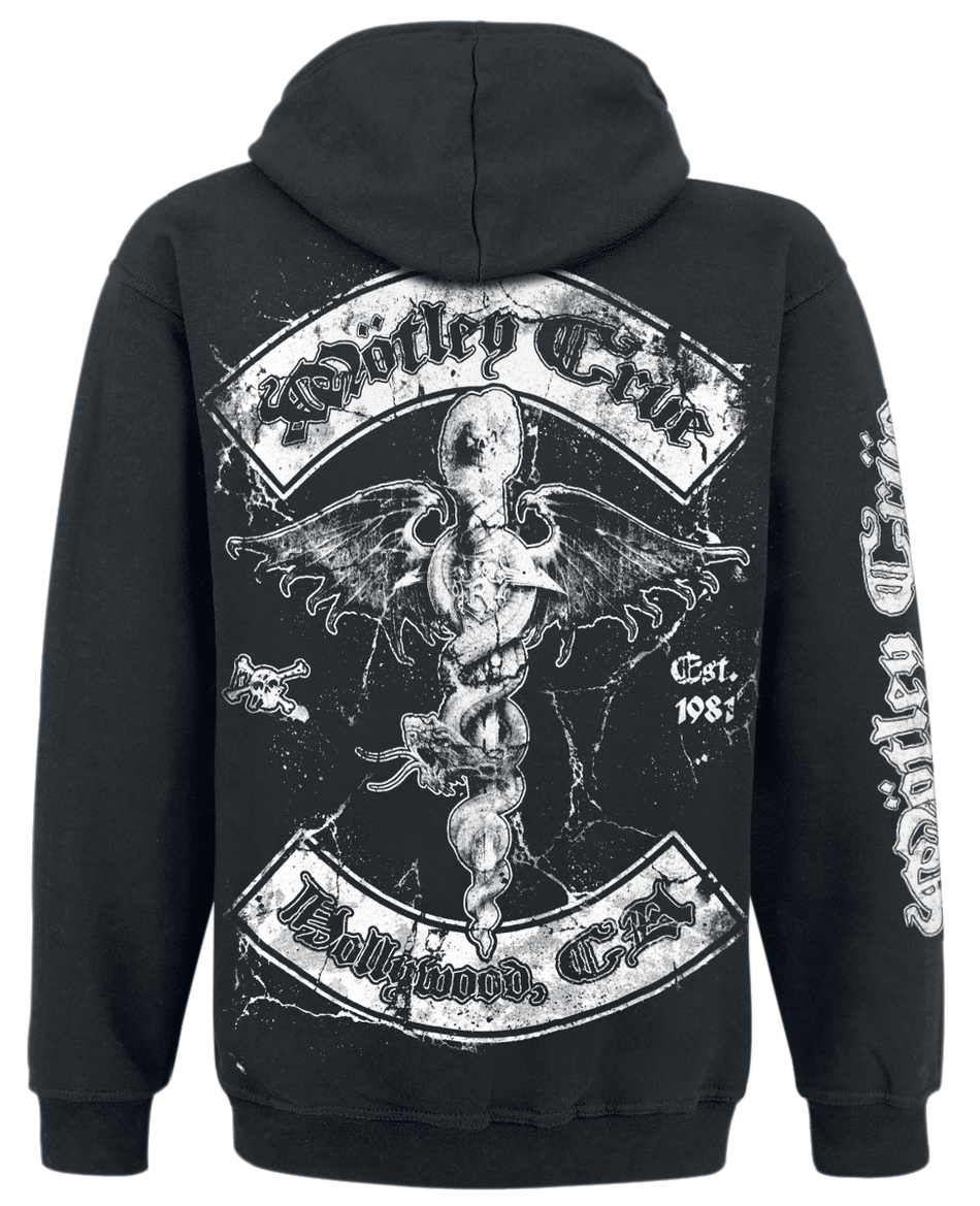 Sweat-shirt à capuche  de Mötley Crüe - Hollywood - S à XXL - pour Homme - noir - Mötley Crüe - View 2