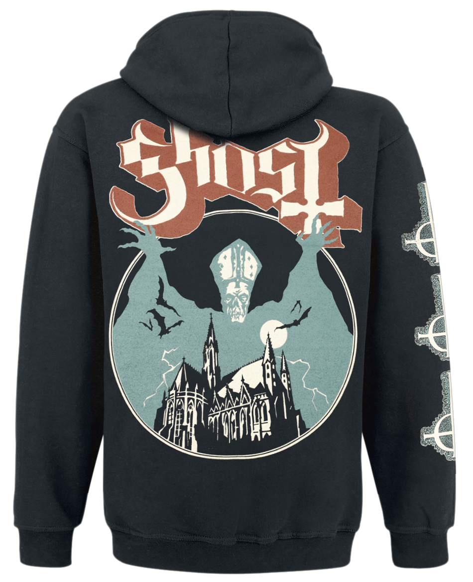 Sweat-shirt à capuche  de Ghost - Opus - S à XXL - pour Homme - noir - Ghost - View 2