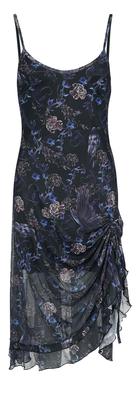 Robe mi-longue  de Jawbreaker - Purple Night Crows Mesh Midi Dress - XS à 4XL - pour Femme - multicolore - Jawbreaker
