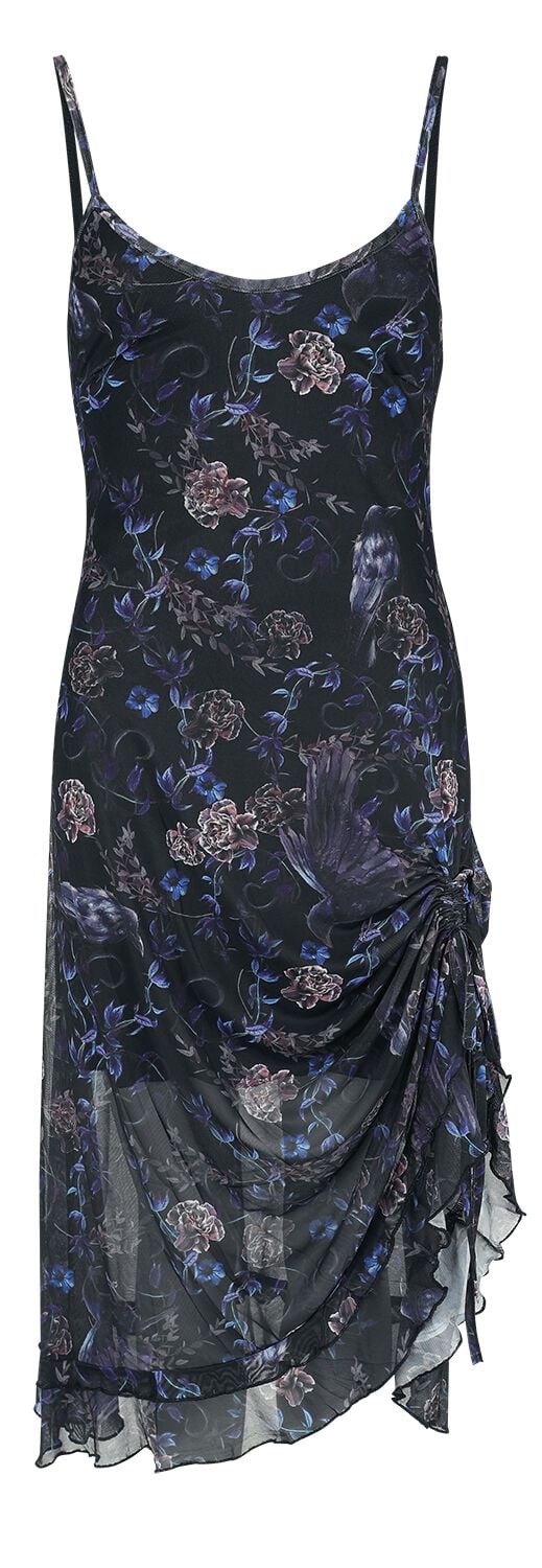 Robe mi-longue  de Jawbreaker - Purple Night Crows Mesh Midi Dress - XS à 4XL - pour Femme - multicolore - Jawbreaker