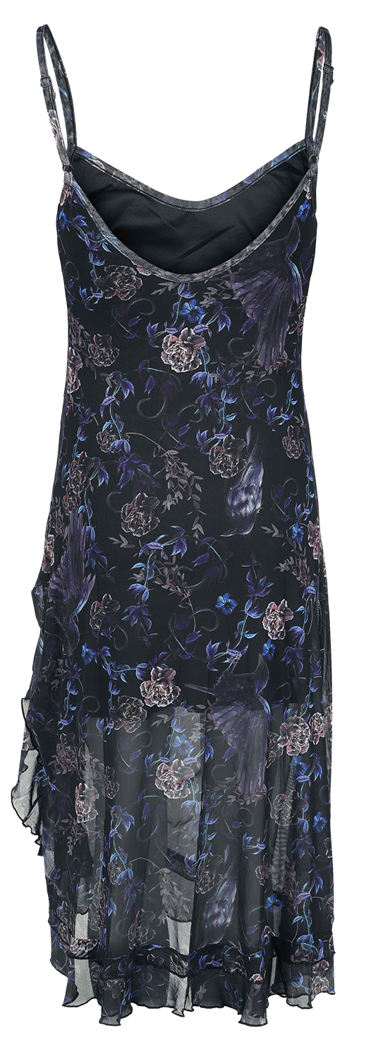 Robe mi-longue  de Jawbreaker - Purple Night Crows Mesh Midi Dress - L à 4XL - pour Femme - multicolore - Jawbreaker - View 2