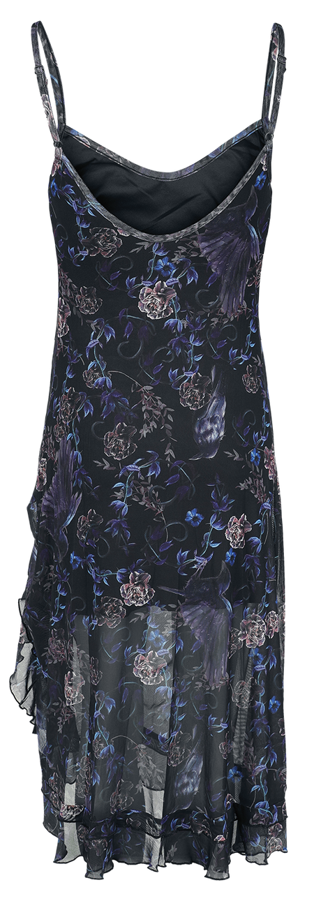 Robe mi-longue  de Jawbreaker - Purple Night Crows Mesh Midi Dress - L à 4XL - pour Femme - multicolore - Jawbreaker - View 2