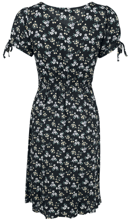 Robe mi-longue Rockabilly de Voodoo Vixen - Ditsy Floral Tie Sleeve Dress - XS à L - pour Femme - multicolore - Voodoo Vixen - View 2