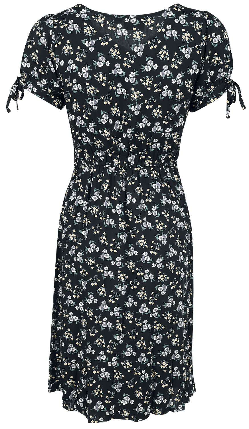 Robe mi-longue Rockabilly de Voodoo Vixen - Ditsy Floral Tie Sleeve Dress - XS à L - pour Femme - multicolore - Voodoo Vixen - View 2