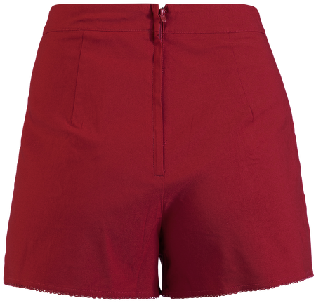 Short Rockabilly de Voodoo Vixen - Heart Button Shorts - XS à XXL - pour Femme - rouge - Voodoo Vixen - View 2