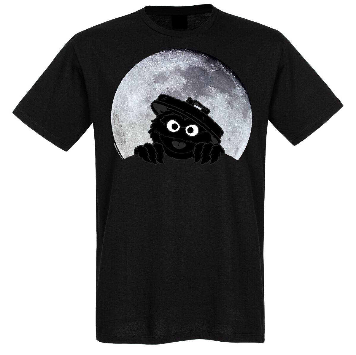 T-Shirt Manches courtes  de Sesame Street - Oskar Moonlight - M à 4XL - pour Homme - noir - Sesame Street