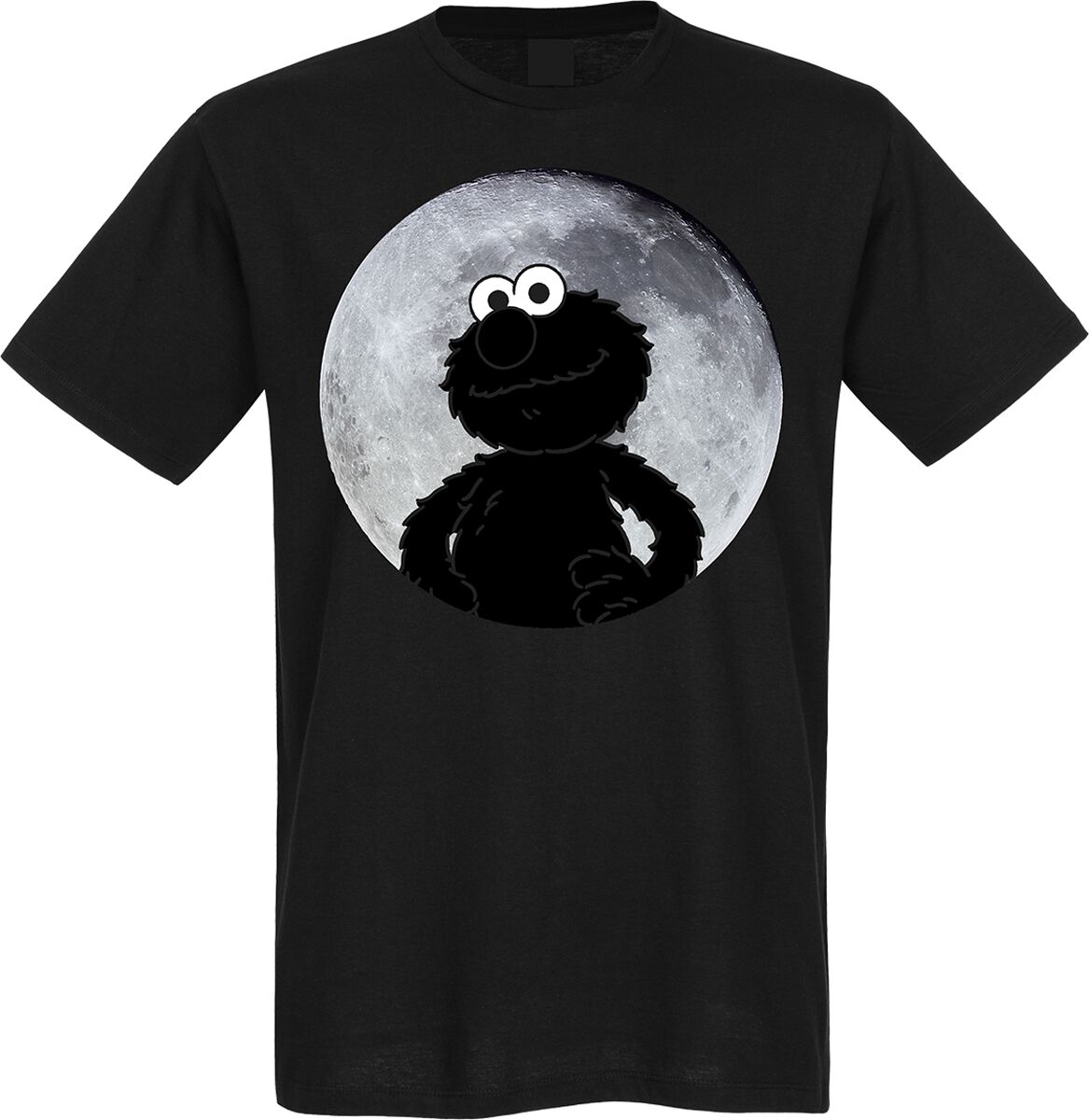 T-Shirt Manches courtes  de Sesame Street - Elmo Moonlight - M à 4XL - pour Homme - noir - Sesame Street