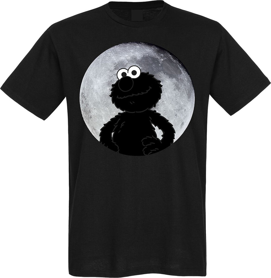 T-Shirt Manches courtes  de Sesame Street - Elmo Moonlight - M à 4XL - pour Homme - noir - Sesame Street