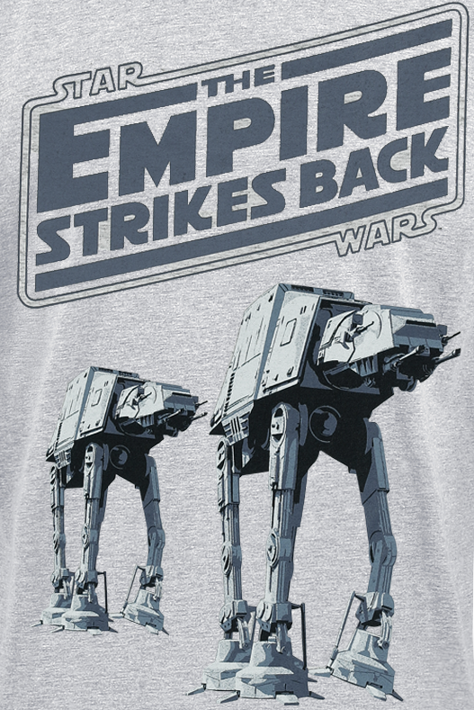T-Shirt Manches courtes Disney de Star Wars - The Empire Strikes Back - M à 5XL - pour Homme - gris - Star Wars - View 2