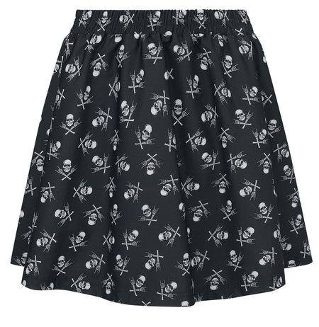 Jupe courte  de Black Premium by EMP - Skull Skirt - S à L - pour Femme - noir - Black Premium by EMP