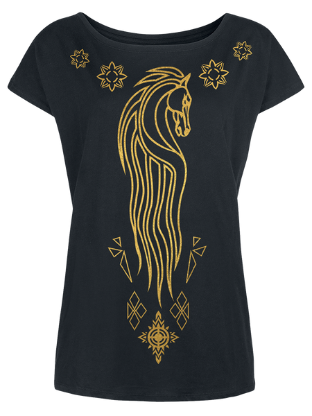 T-Shirt Manches courtes  de Le Seigneur Des Anneaux - Rohan - S à XXL - pour Femme - noir - Le Seigneur Des Anneaux - View 2