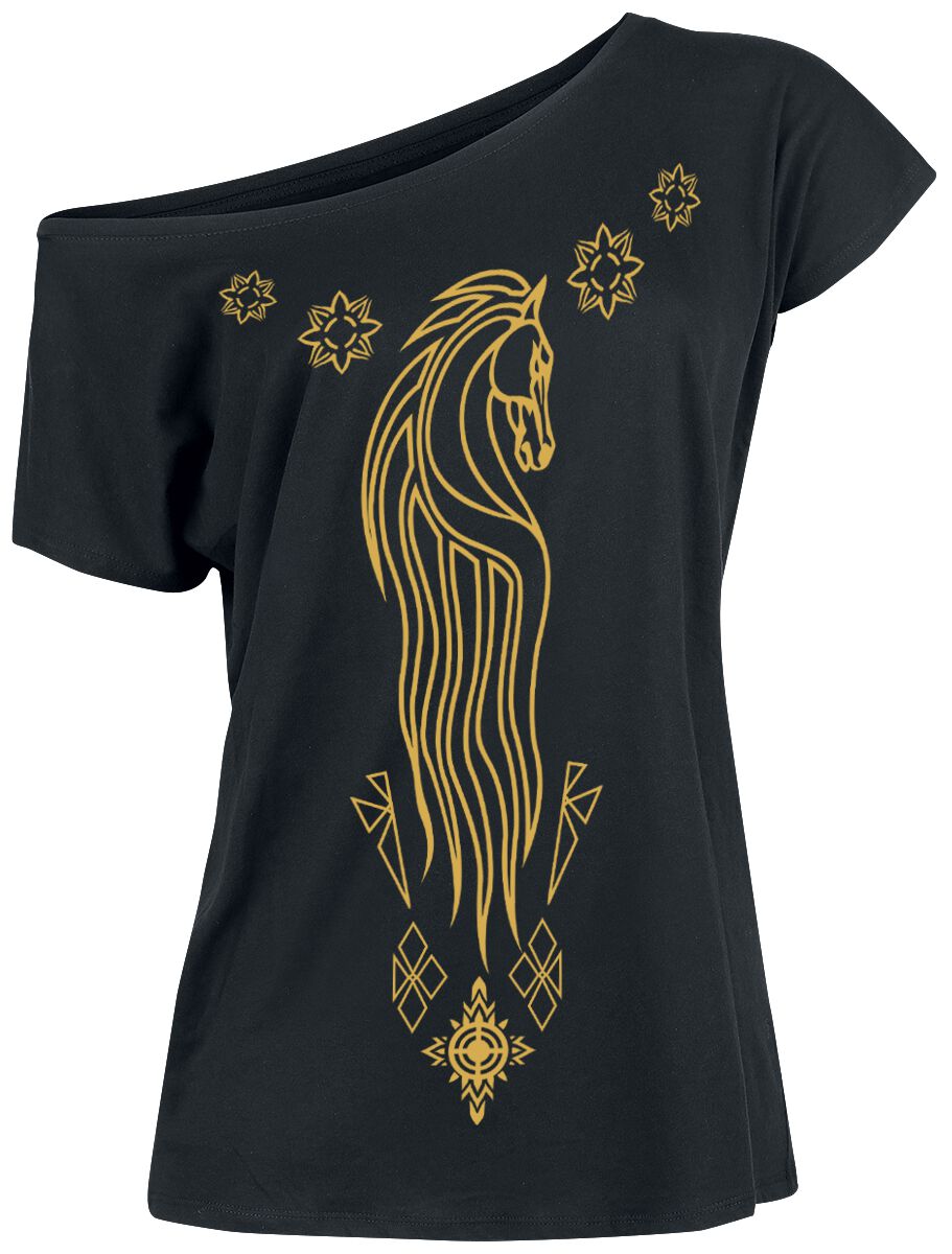T-Shirt Manches courtes  de Le Seigneur Des Anneaux - Rohan - S à XXL - pour Femme - noir - Le Seigneur Des Anneaux