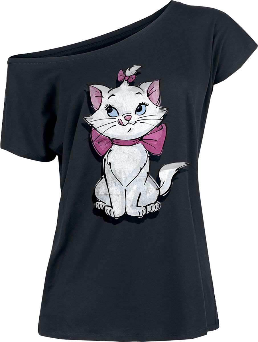 T-Shirt Manches courtes Disney de Les Aristochats - Pure Cute - S à XXL - pour Femme - noir - Les Aristochats