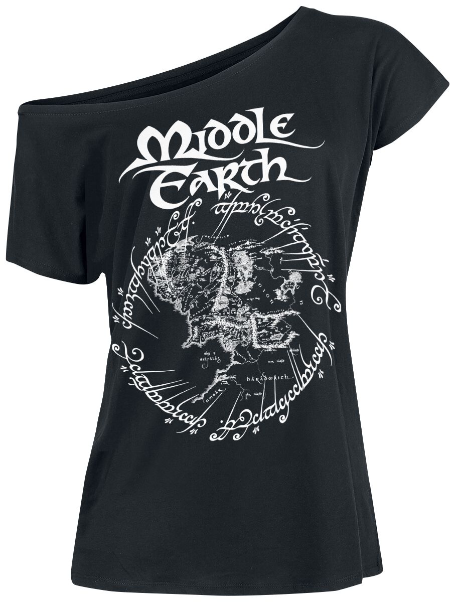 T-Shirt Manches courtes  de Le Seigneur Des Anneaux - Middle Earth - S à XXL - pour Femme - noir - Le Seigneur Des Anneaux