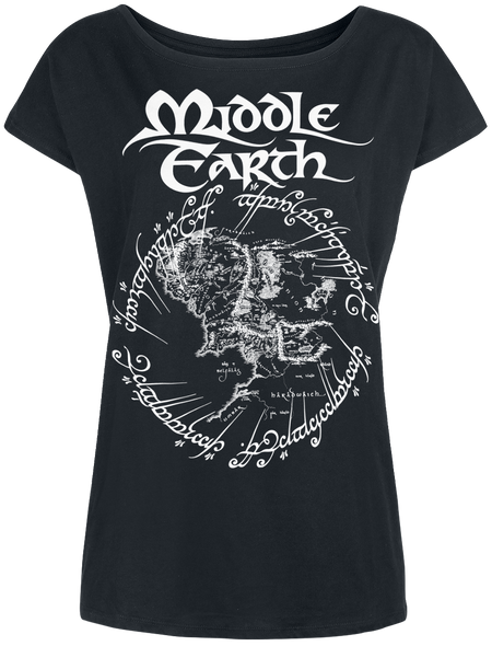 T-Shirt Manches courtes  de Le Seigneur Des Anneaux - Middle Earth - S à XXL - pour Femme - noir - Le Seigneur Des Anneaux - View 2