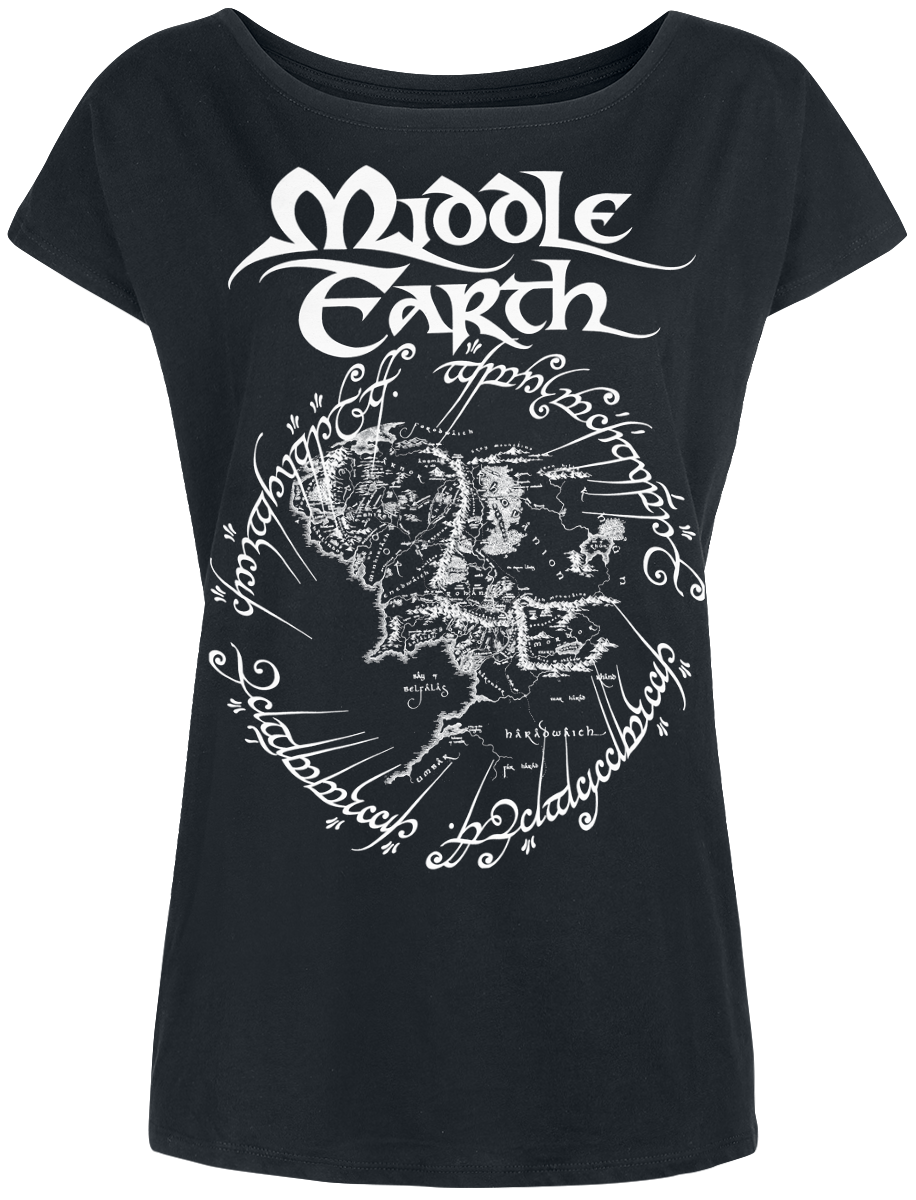 T-Shirt Manches courtes  de Le Seigneur Des Anneaux - Middle Earth - S à XXL - pour Femme - noir - Le Seigneur Des Anneaux - View 2