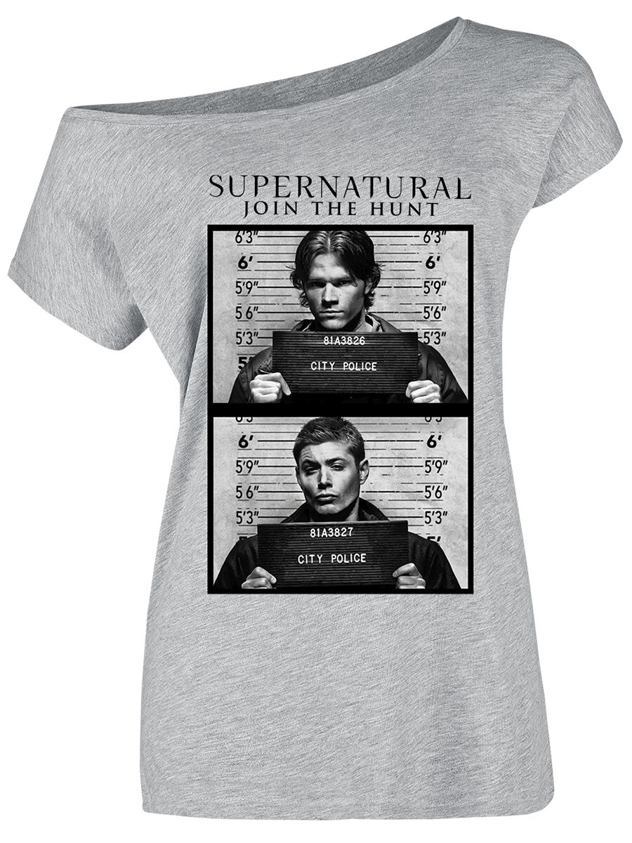 T-Shirt Manches courtes  de Supernatural - Prison - S à XL - pour Femme - gris - Supernatural