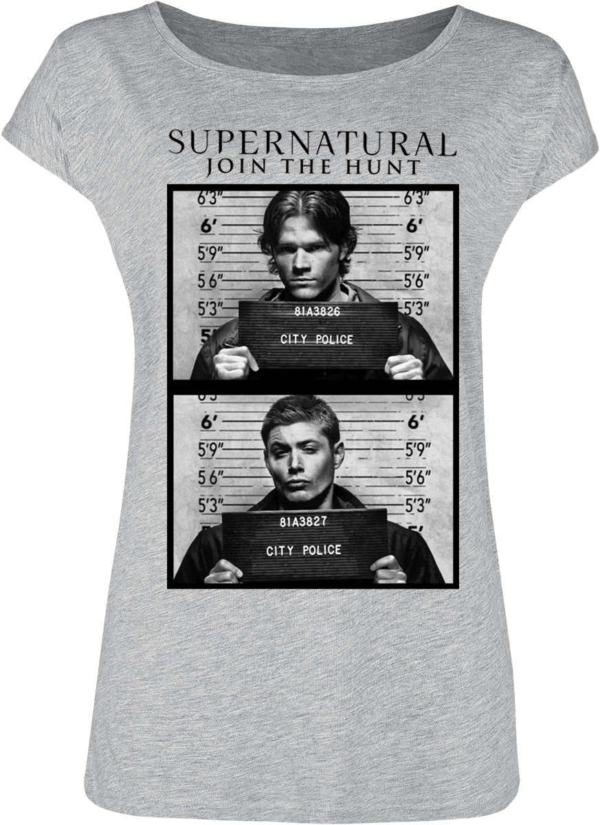 T-Shirt Manches courtes  de Supernatural - Prison - S à XL - pour Femme - gris - Supernatural - View 2
