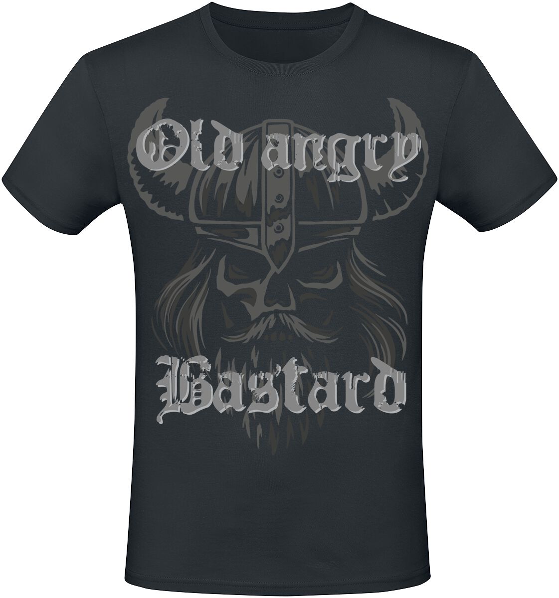 T-Shirt Manches courtes Fun de Slogans - Old Angry Bastard - M à 5XL - pour Homme - noir - Slogans