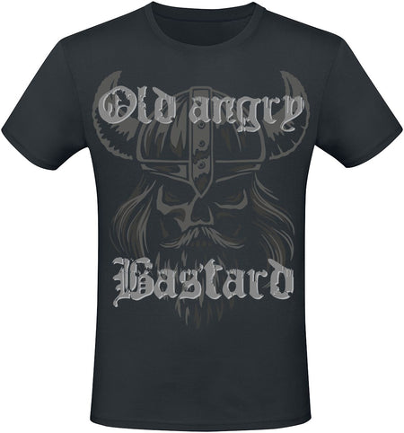 T-Shirt Manches courtes Fun de Slogans - Old Angry Bastard - M à 5XL - pour Homme - noir - Slogans