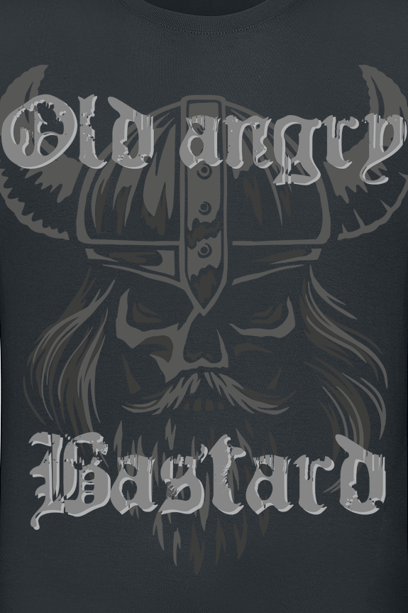 T-Shirt Manches courtes Fun de Slogans - Old Angry Bastard - M à 5XL - pour Homme - noir - Slogans - View 2