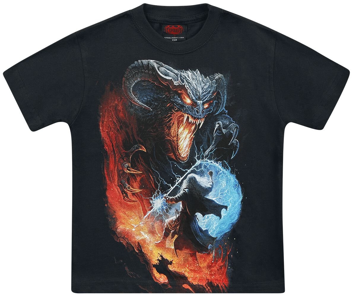 T-shirt  de Spiral - Kids - Infernal Duel - 116/122 à 176 - pour garçons - noir/multicolore - Spiral