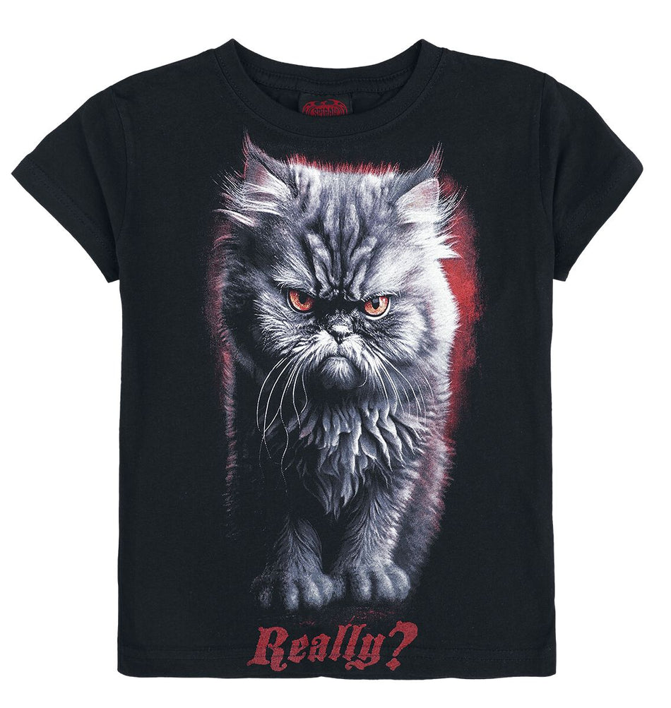 T-shirt  de Spiral - Kids - Anger Management - 128/134 à 176 - pour filles - noir - Spiral