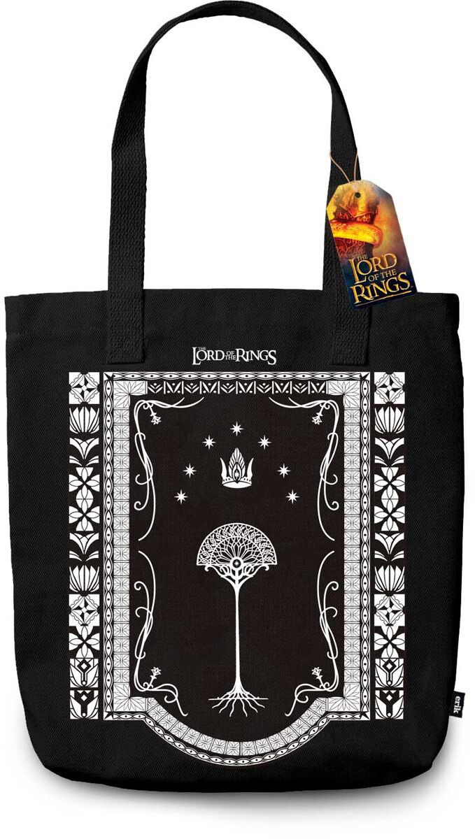 Sac En Tissu  de Le Seigneur Des Anneaux - Gondor - pour Unisexe - noir/blanc - Le Seigneur Des Anneaux