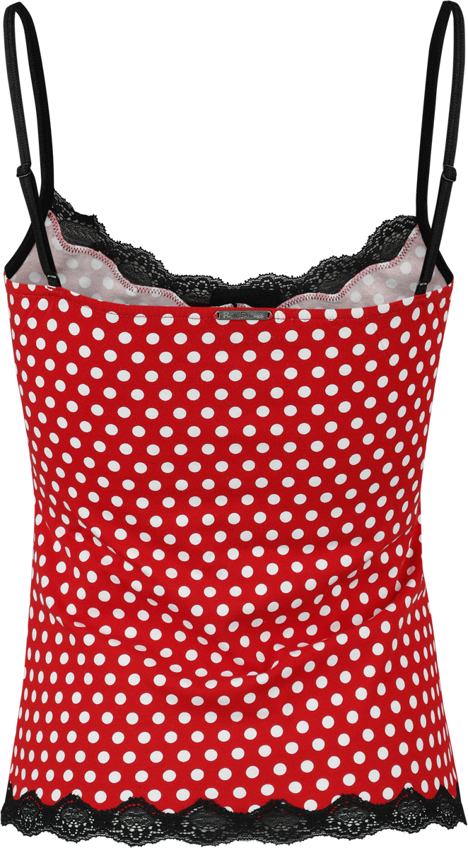 Top Rockabilly de Pussy Deluxe - Dotties Classic Top - S à XL - pour Femme - rouge/blanc - Pussy Deluxe - View 2