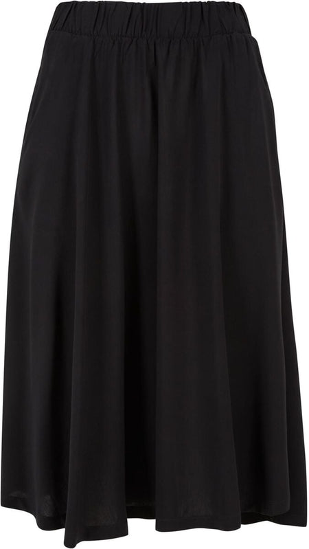 Jupe mi-longue  de Urban Classics - Jupe Viscose - XS à S - pour Femme - noir - Urban Classics