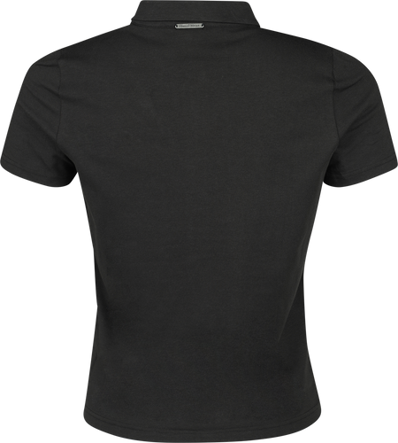Chemisier Rockabilly de Pussy Deluxe - Classic Black Short Blouse - XS à S - pour Femme - noir - Pussy Deluxe - View 2