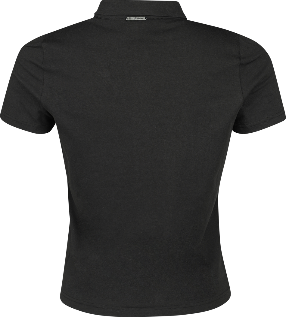Chemisier Rockabilly de Pussy Deluxe - Classic Black Short Blouse - XS à XXL - pour Femme - noir - Pussy Deluxe - View 2