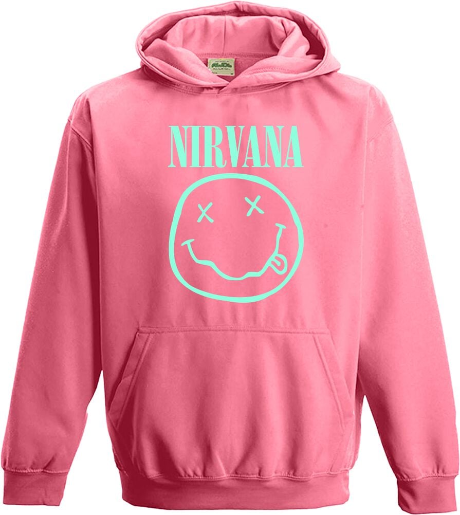 Sweat-Shirt à capuche  de Nirvana - Kids - Logo - S à L - pour filles & garçonse - rose - Nirvana